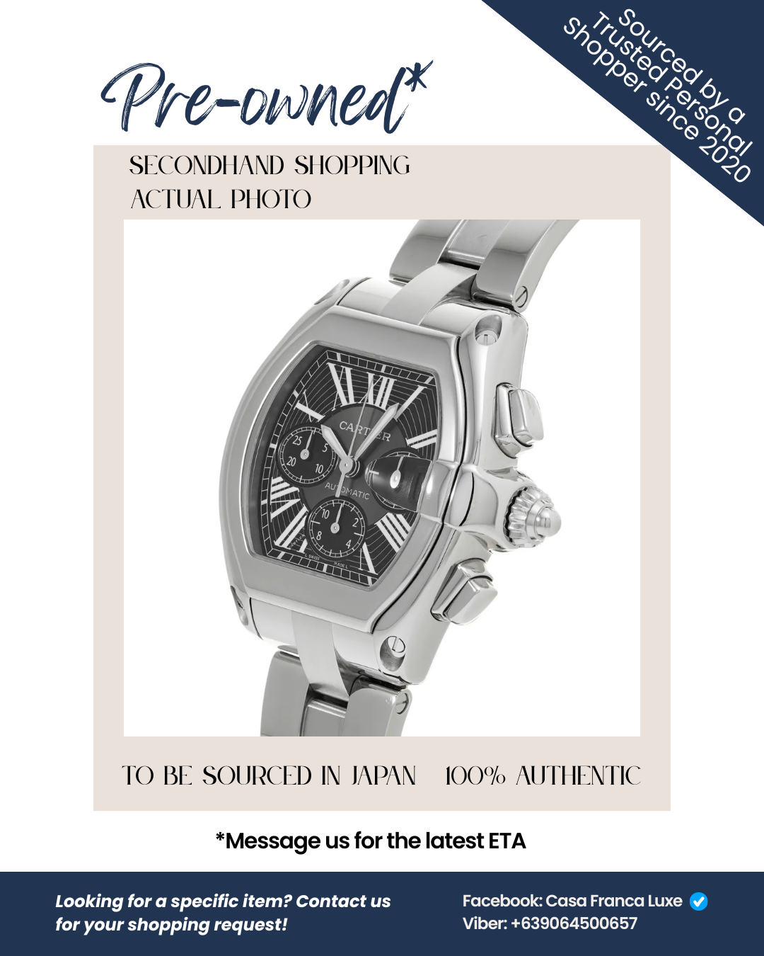 Japan Pre-owned: Roadster Chronograph W62020X6 Men's Watch