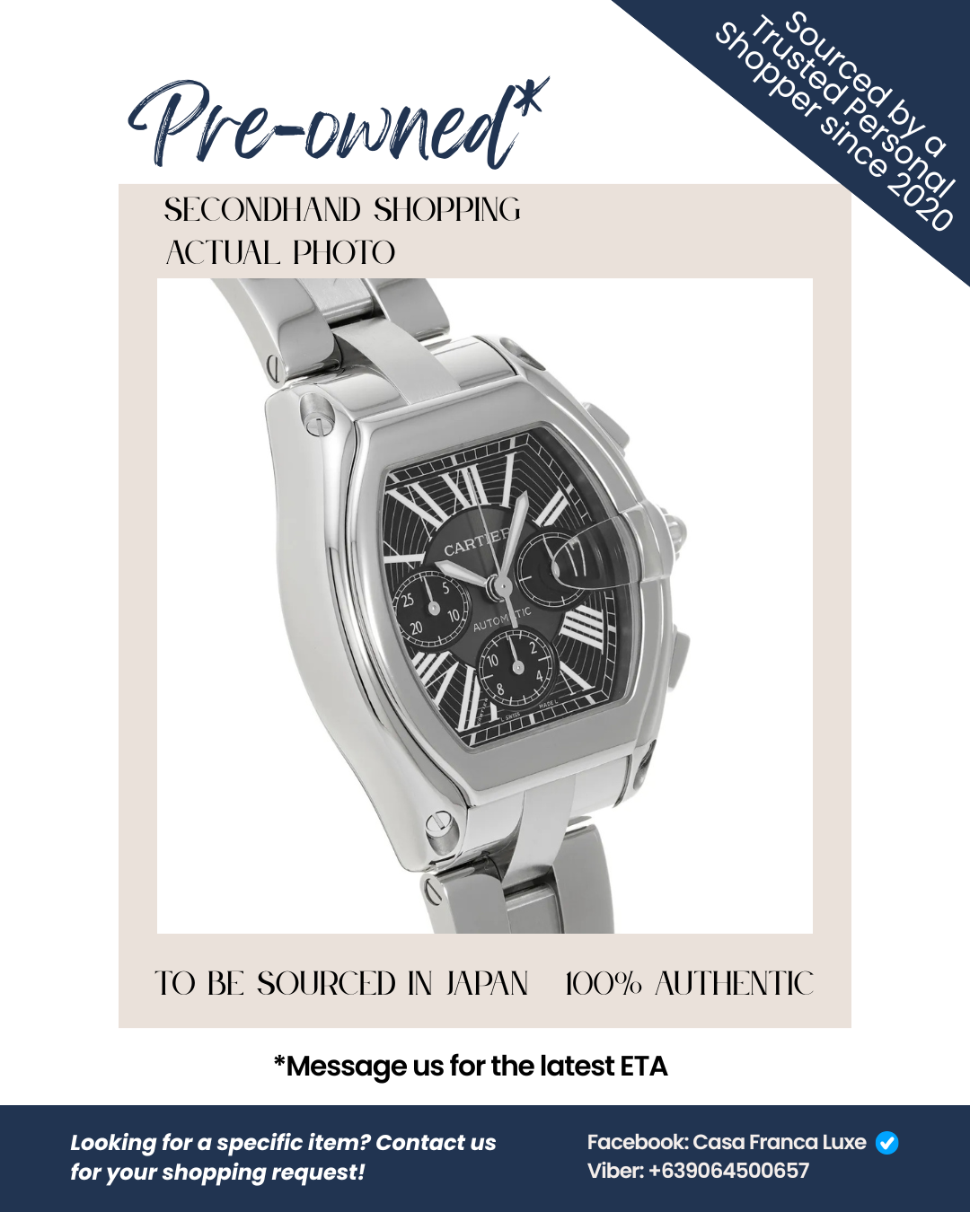 Japan Pre-owned: Roadster Chronograph W62020X6 Men's Watch
