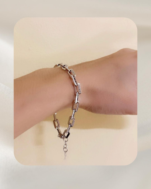 18K White Gold Unisex Bracelet