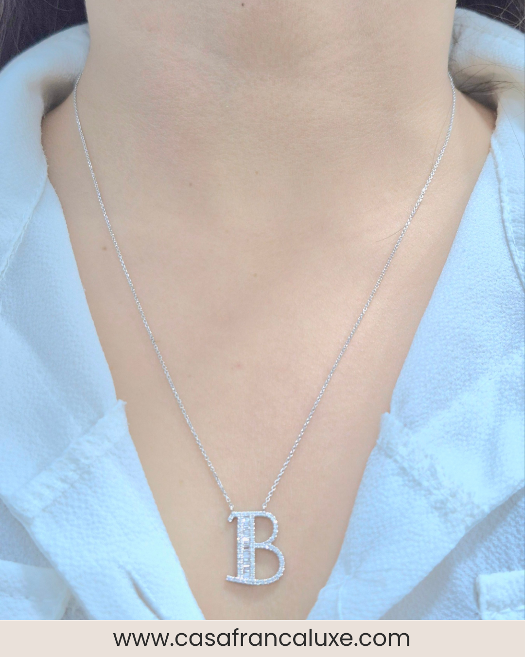 14K Initial Diamond Necklace