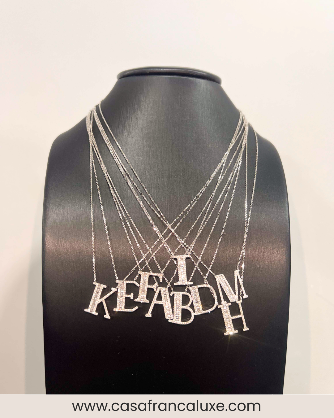 14K Initial Diamond Necklace