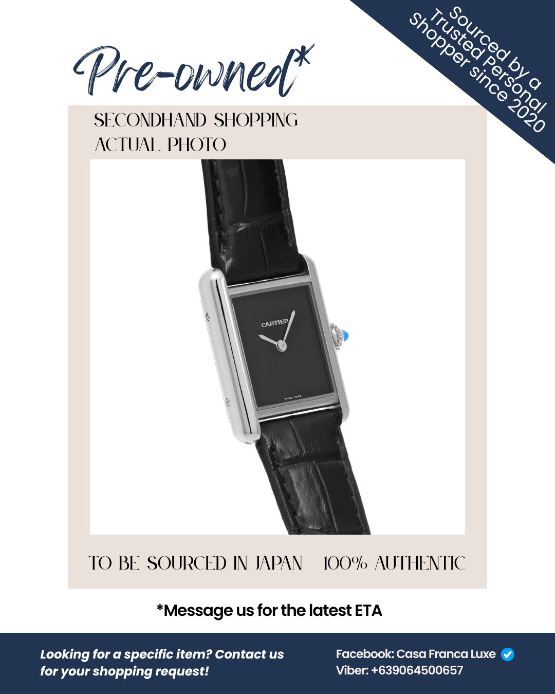 Japan Pre-owned: Cartier Tank Must de Cartier Watch SM WSTA0071 Men's Watch