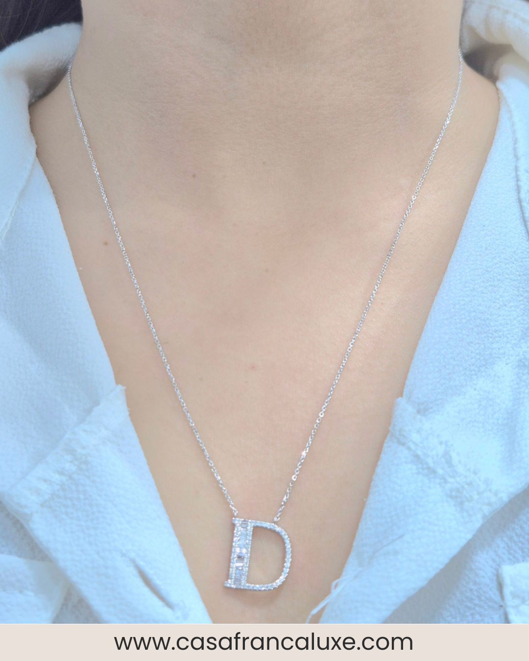 14K Initial Diamond Necklace