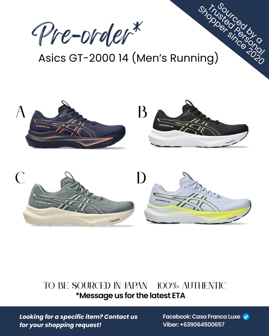 Japan Pre-order: Asics GT-2000 14 Men's