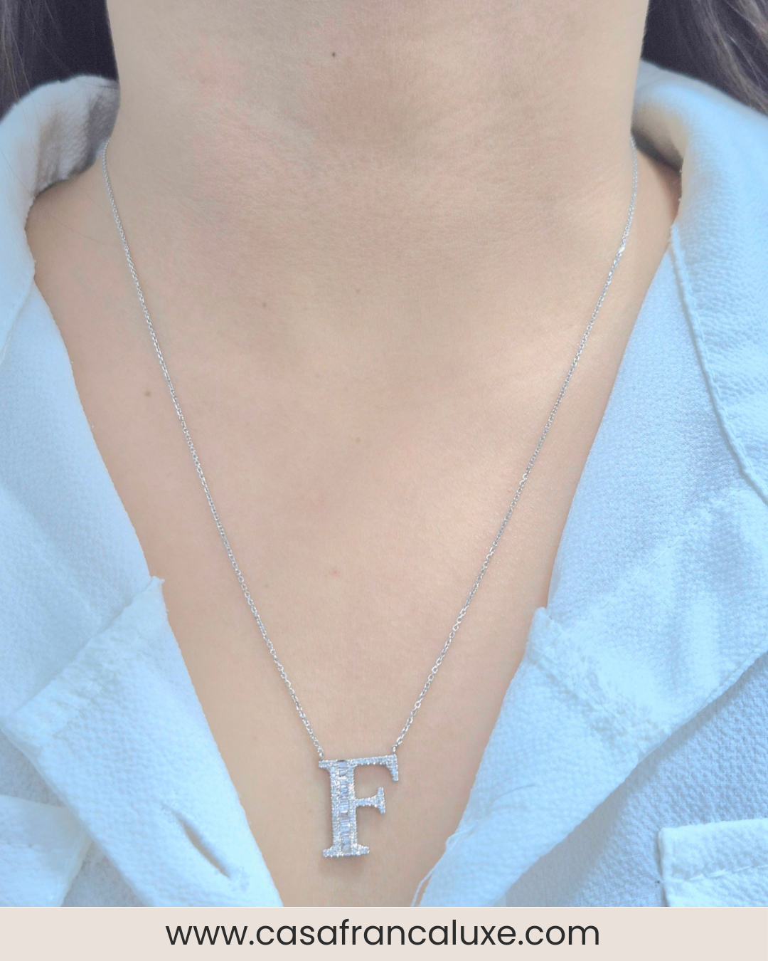 14K Initial Diamond Necklace