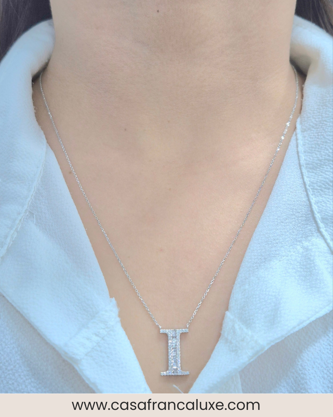 14K Initial Diamond Necklace
