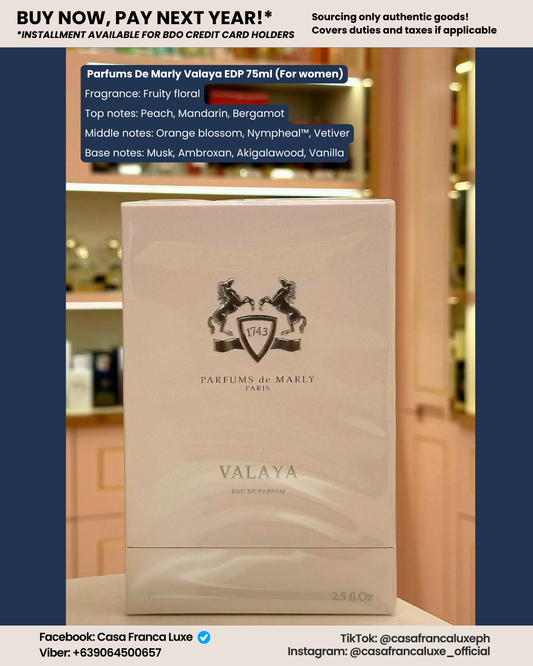 HK Pre-order: Parfums De Marly Valaya EDP 75ml (For women)