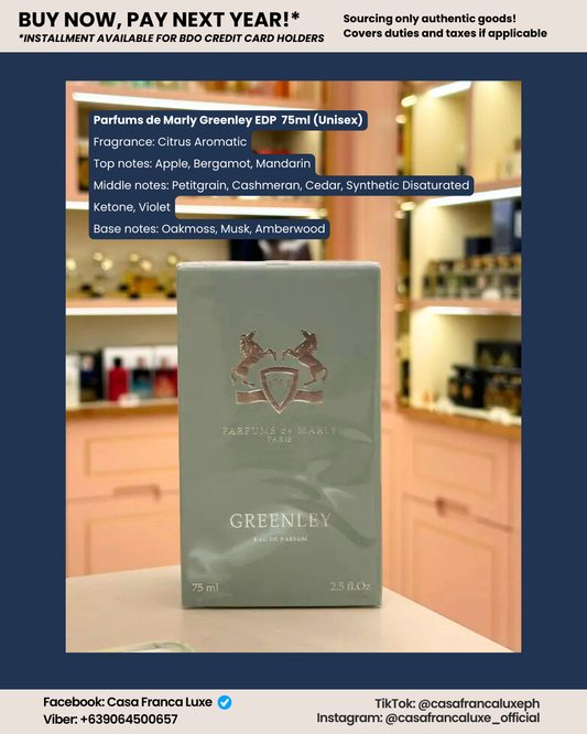 HK Pre-order: Parfums de Marly Greenley EDP  75ml (Unisex)