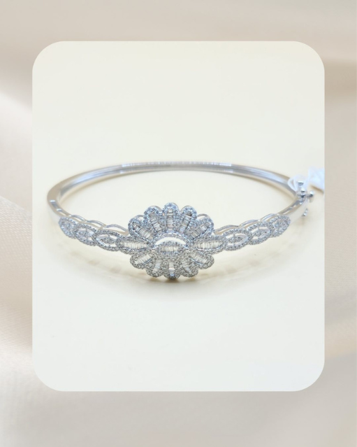 14K Diamond Bangle