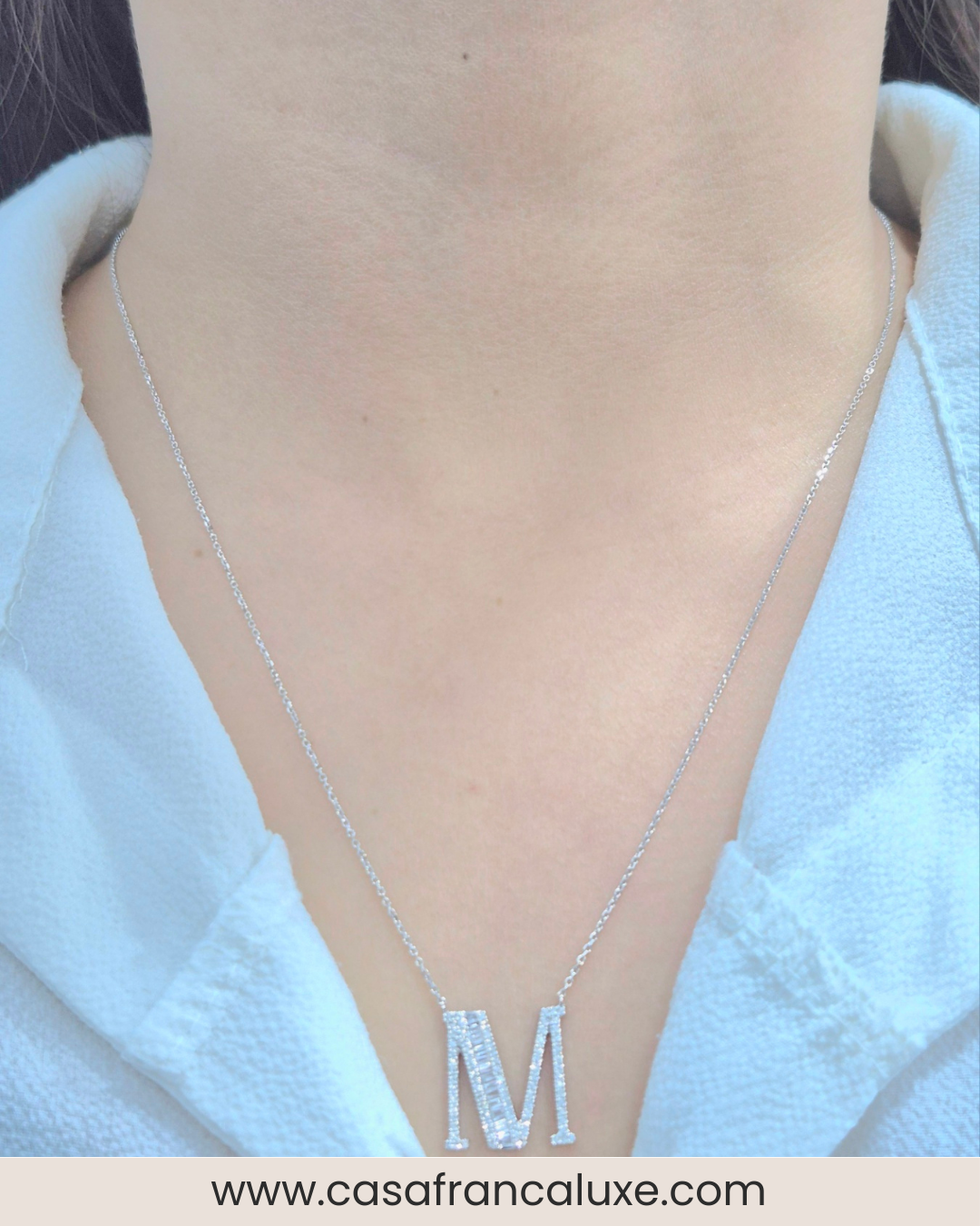 14K Initial Diamond Necklace