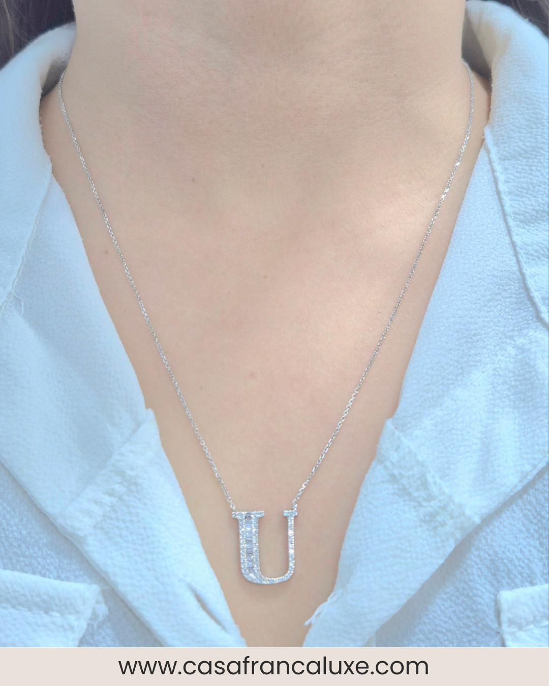 14K Initial Diamond Necklace