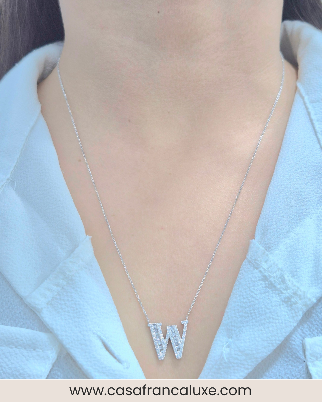 14K Initial Diamond Necklace