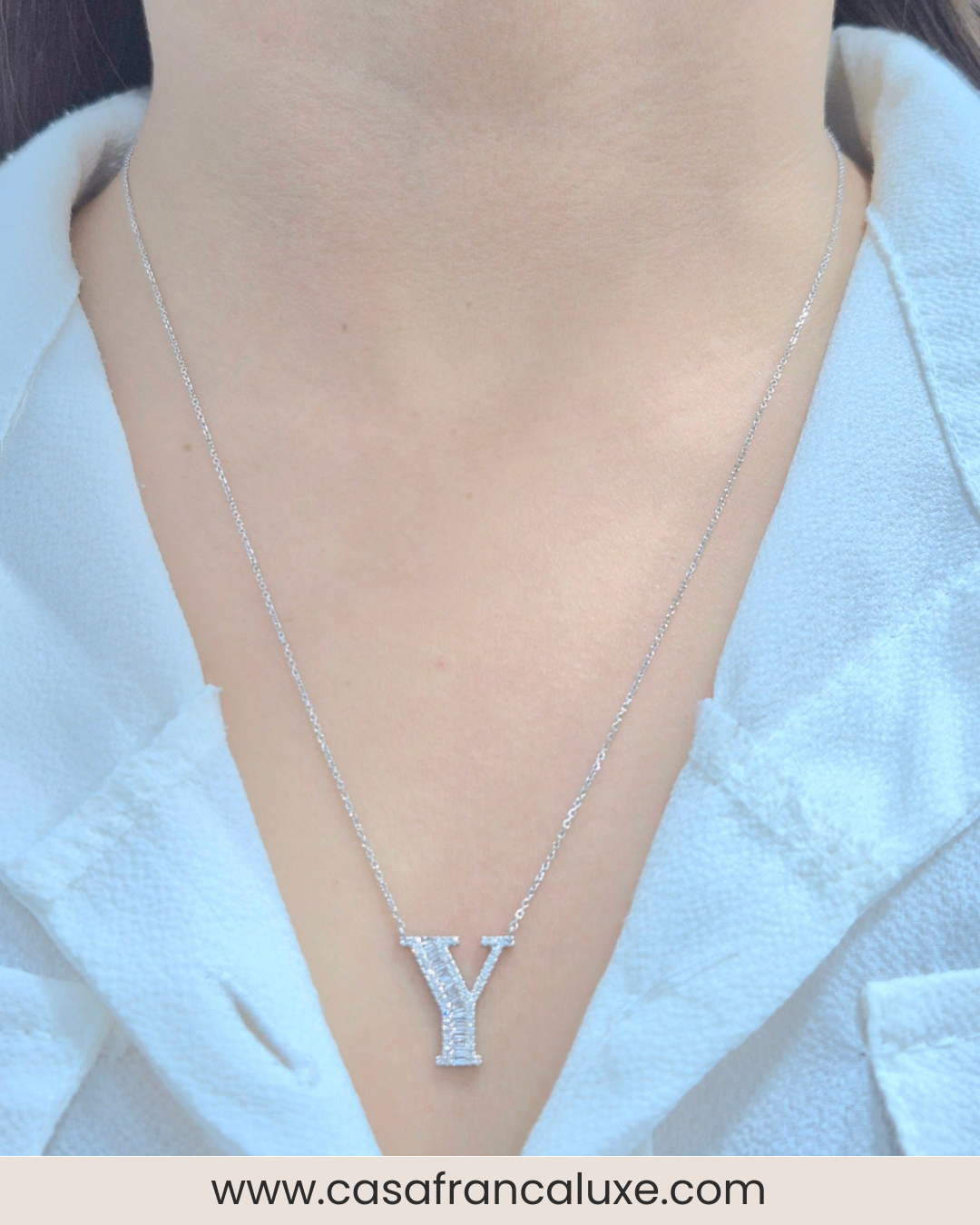 14K Initial Diamond Necklace