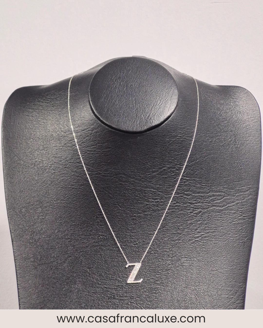 14K Initial Diamond Necklace