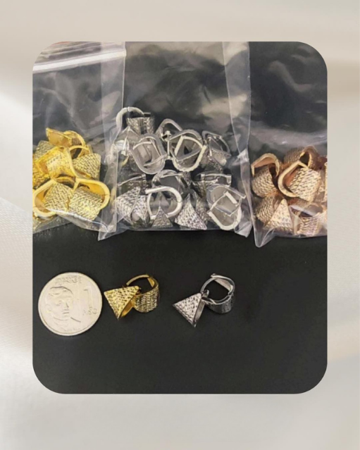18K Yellow Gold / White Gold Earrings