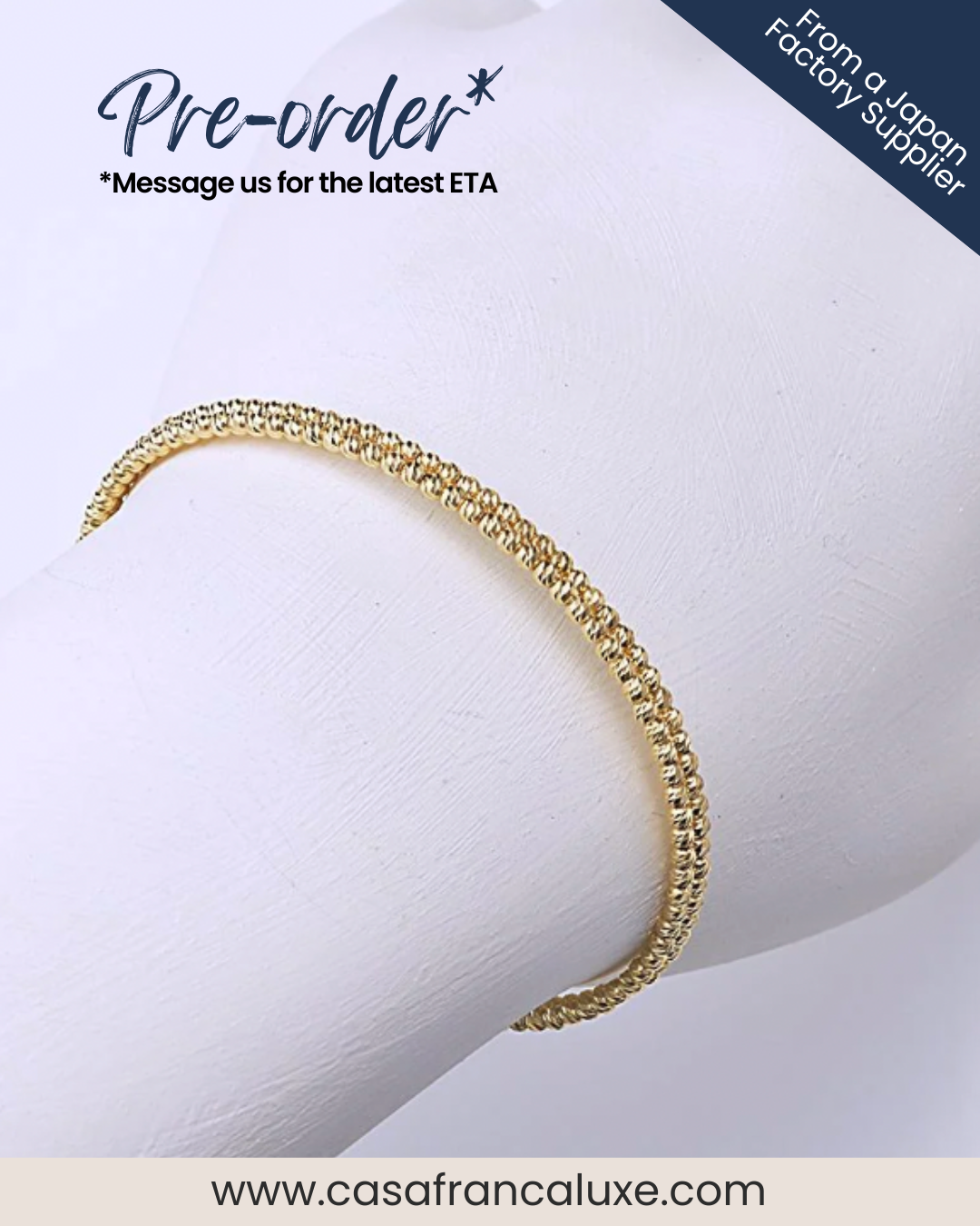 K18 Japan Gold 2-Layered Bangle