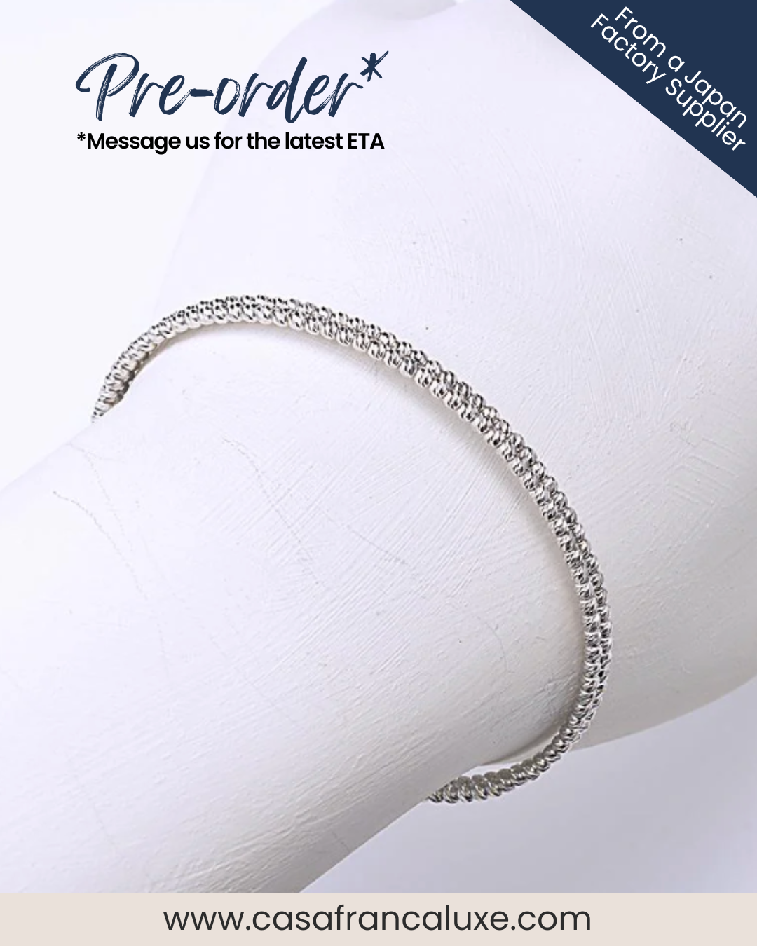 K18 Japan Gold 2-Layered Bangle