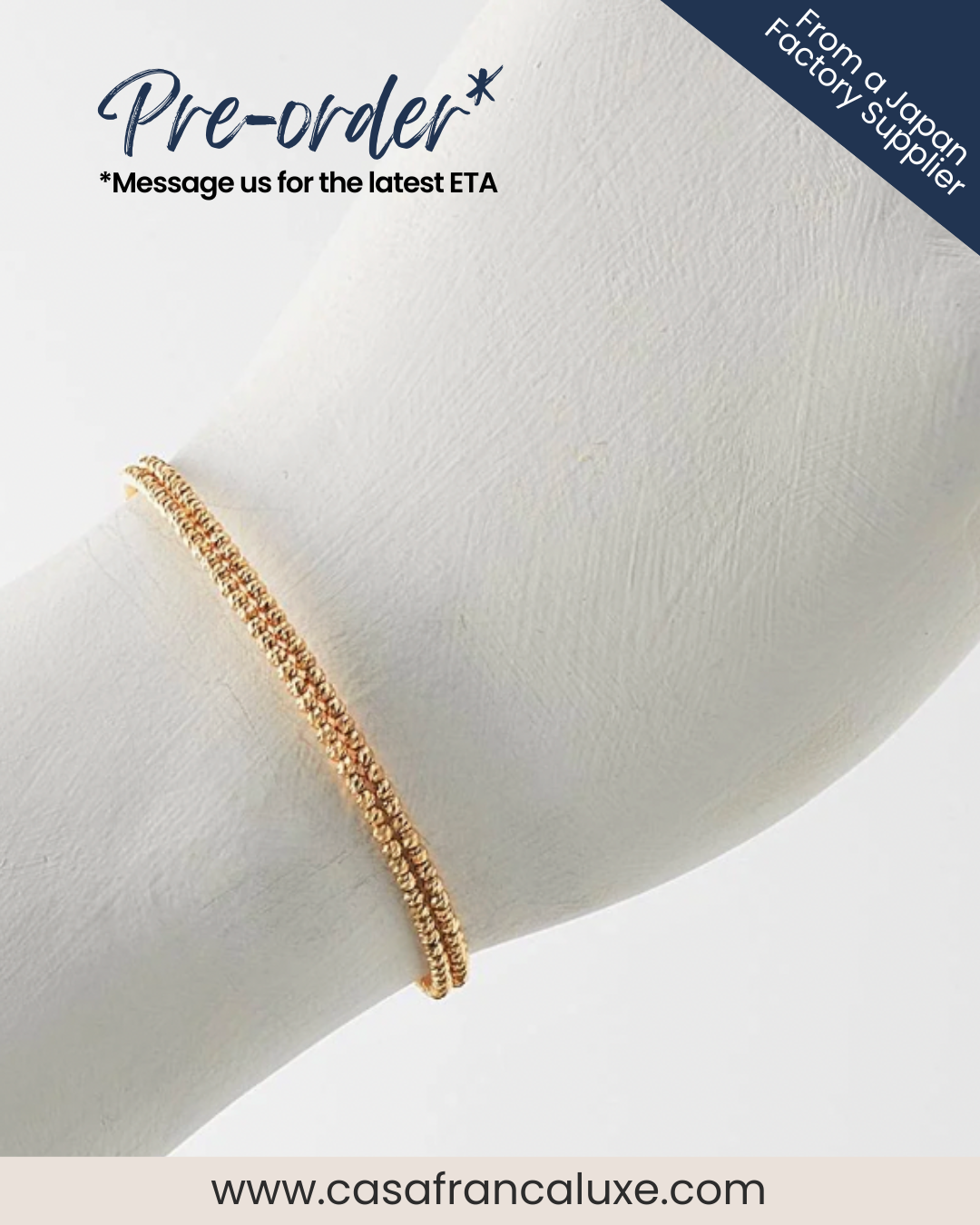 K18 Japan Gold 2-Layered Bangle