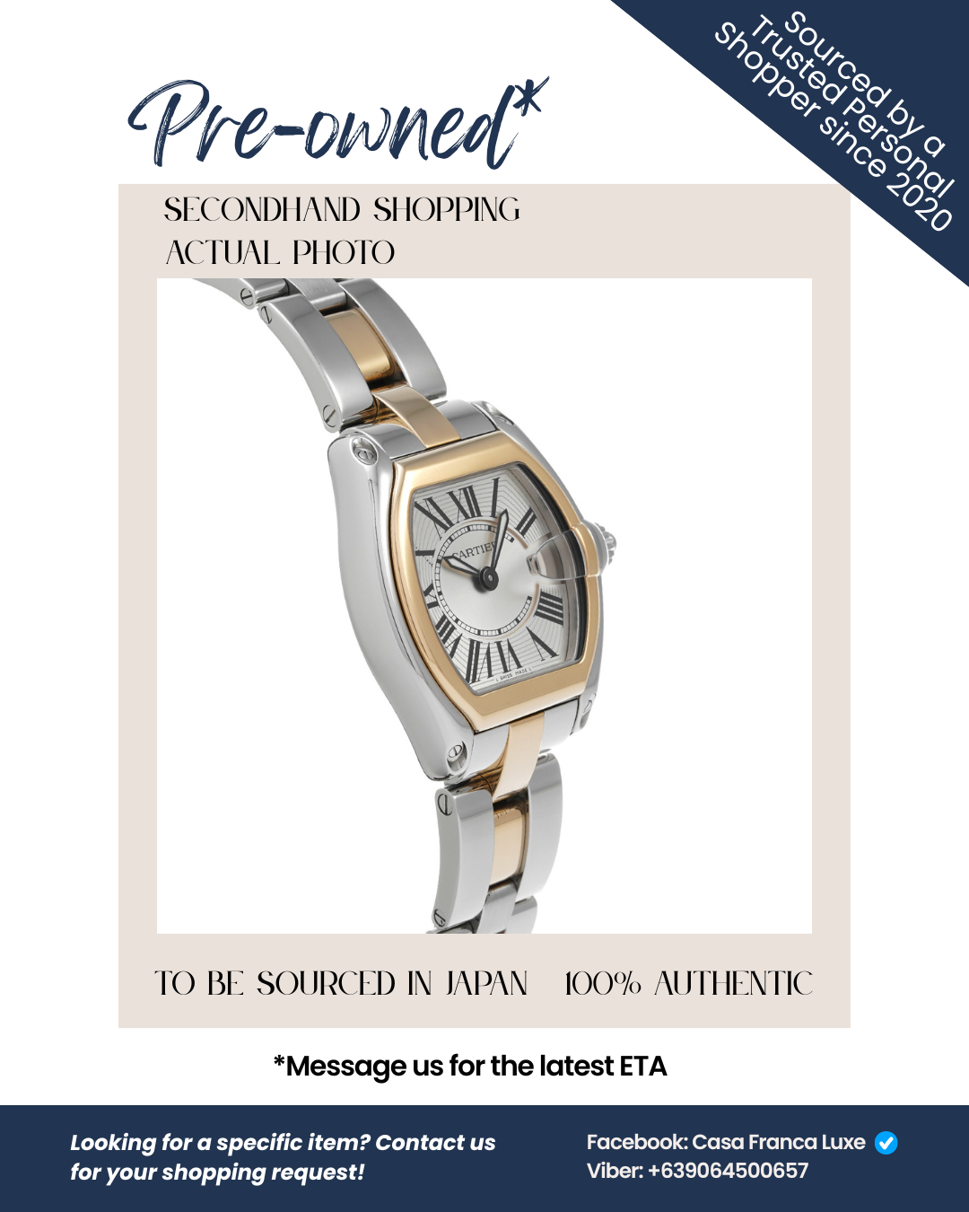 Japan Pre-owned: Cartier Roadster SM W62026Y4 Women's Watch