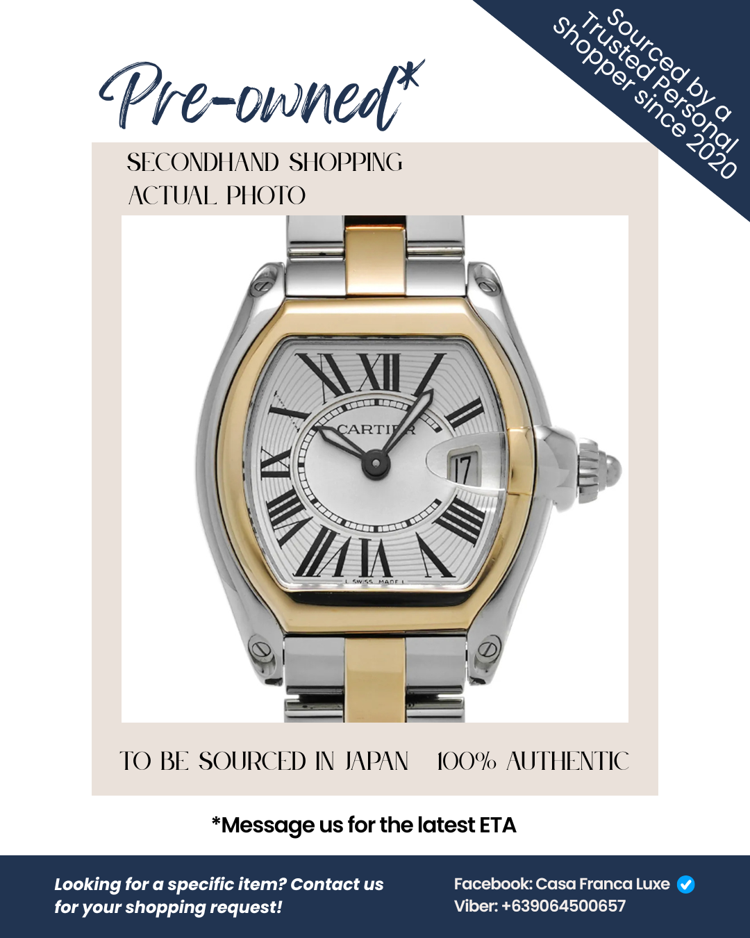 Japan Pre-owned: Cartier Roadster SM W62026Y4 Women's Watch
