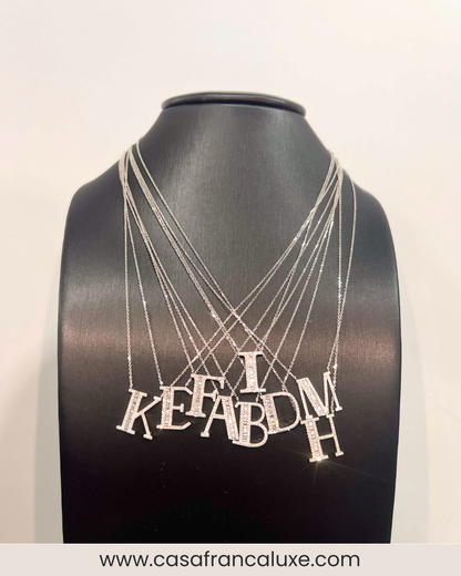14K Initial Diamond Necklace