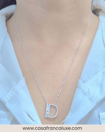 14K Initial Diamond Necklace