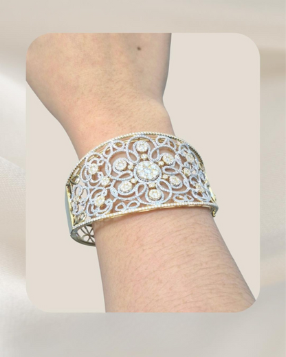 14K Diamond Bangle