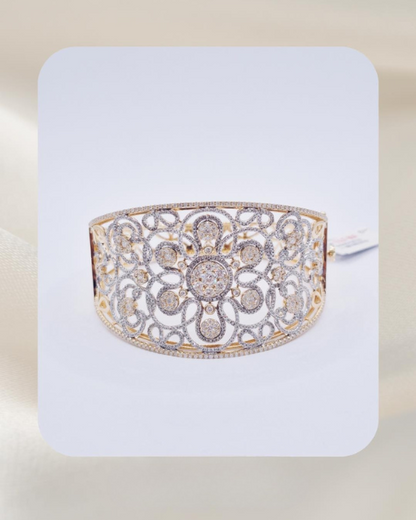 14K Diamond Bangle
