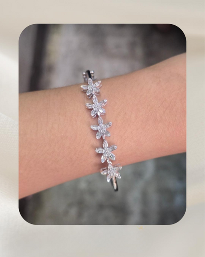 14K Diamond Bangle