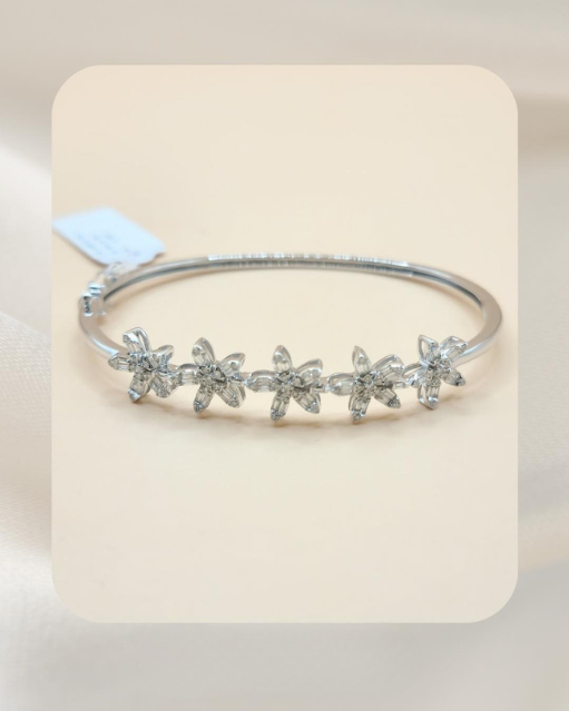 14K Diamond Bangle