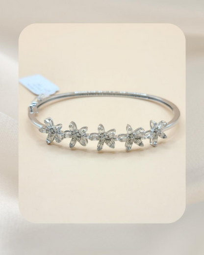 14K Diamond Bangle