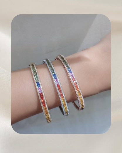 14K Diamond Bangle