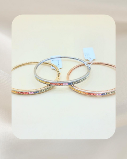 14K Diamond Bangle