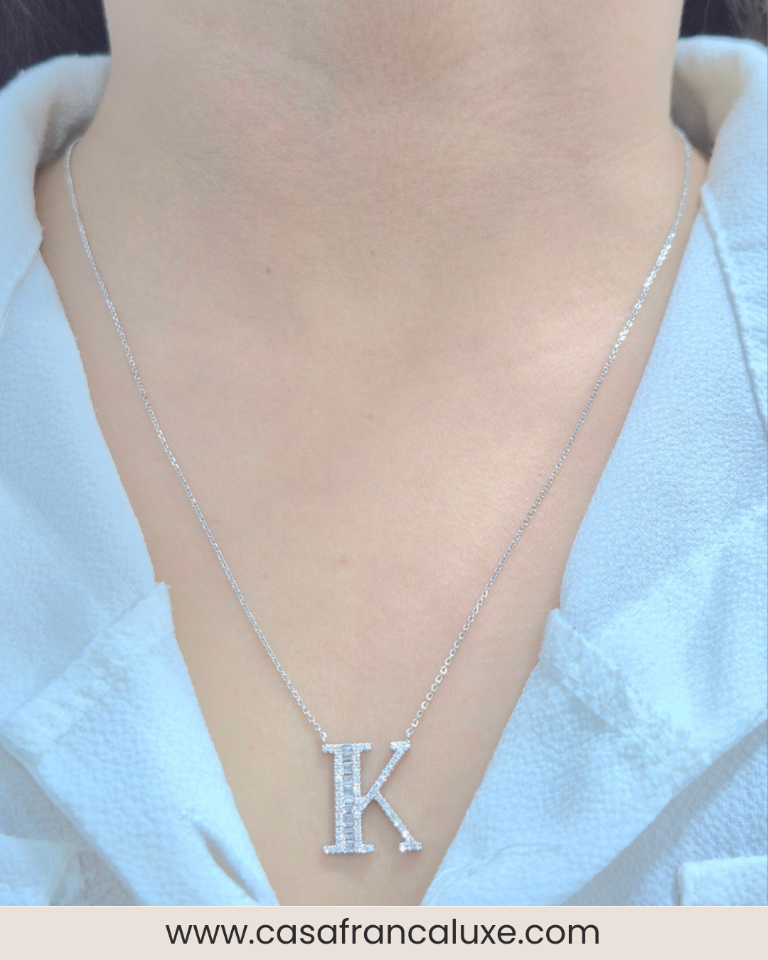 14K Initial Diamond Necklace
