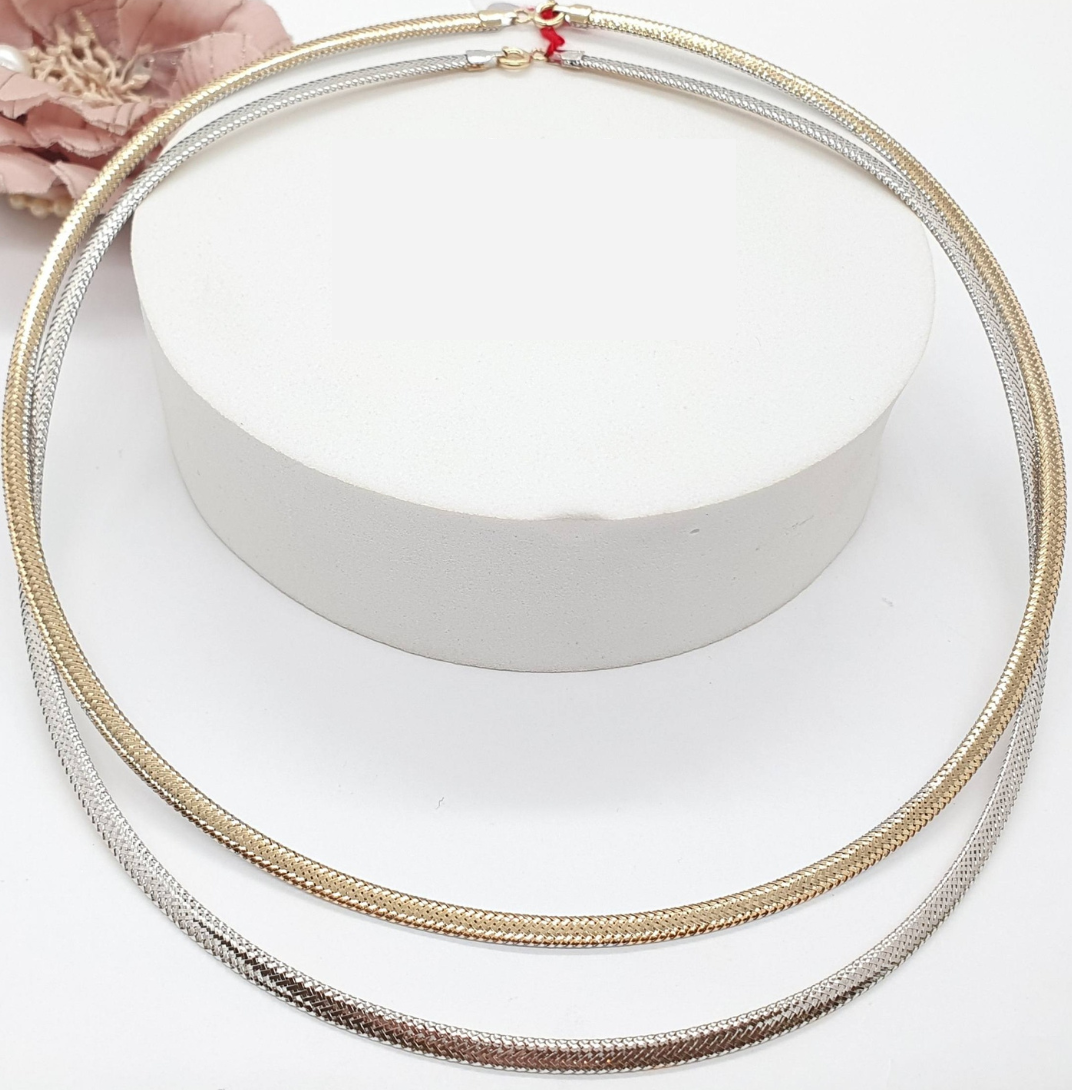 18K Reversible Omega Necklace