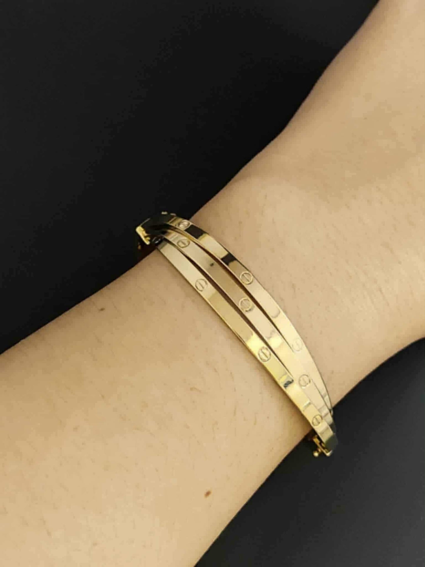 18K Layered Bangle