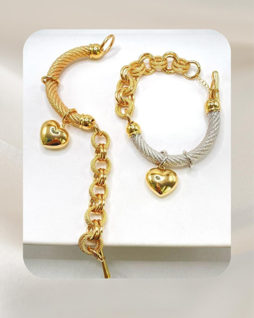 18K Two-tone Gold Bangle
