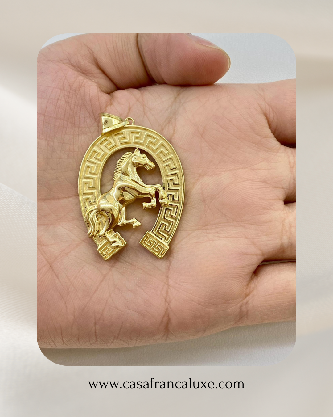 18K Horseshoe Pendant