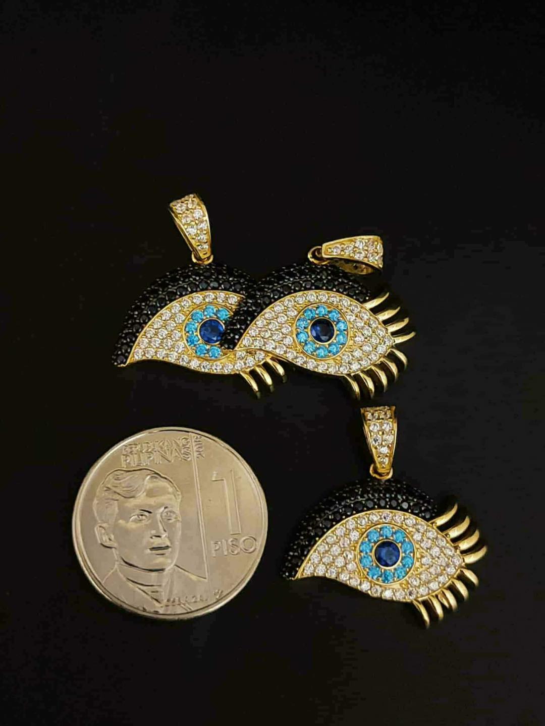 18K Evil Eye Pendant