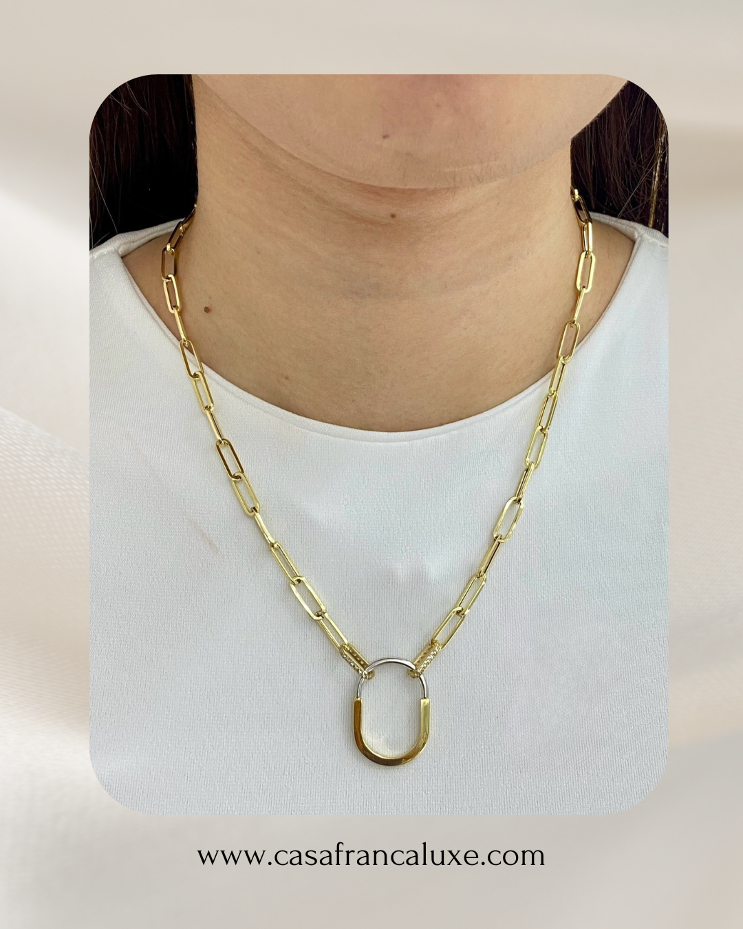 18K Lock Necklace