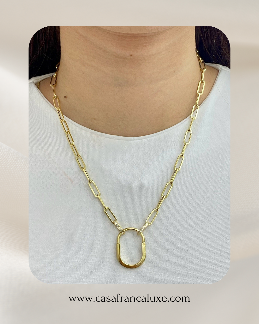 18K Lock Necklace