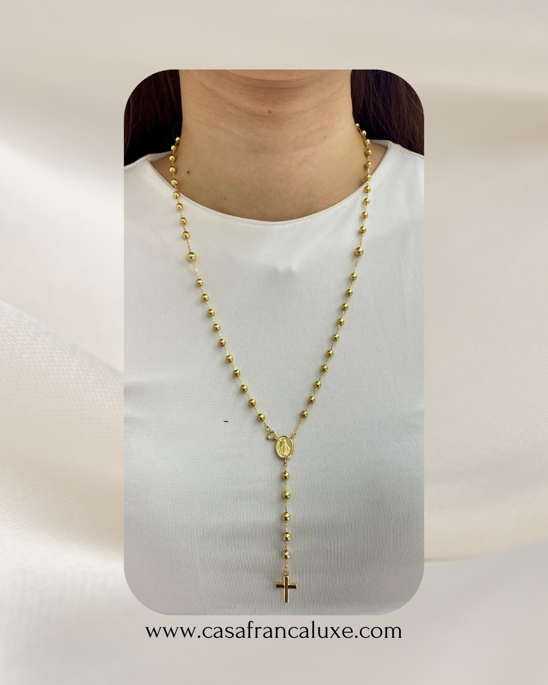 18K Rosary Necklace