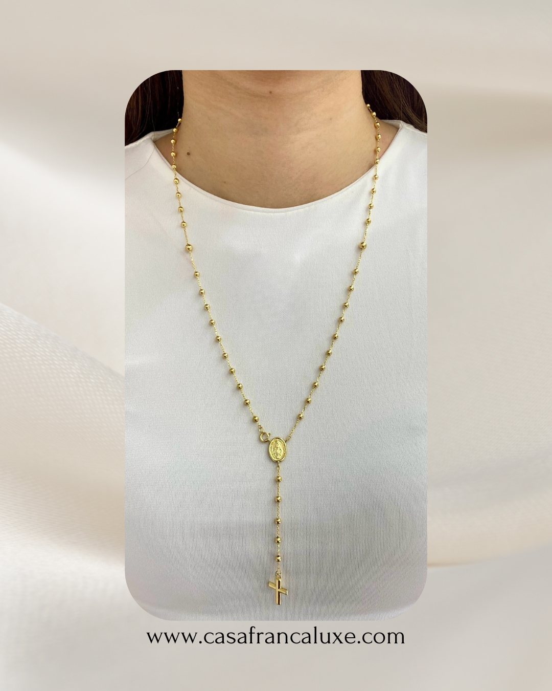 18K Rosary Necklace