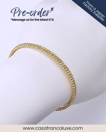 K18 Japan Gold 2-Layered Bangle