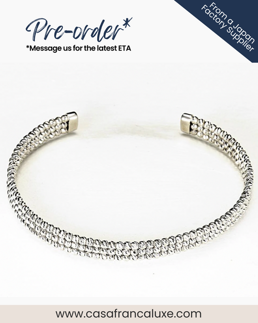 K18 Japan Gold 3-Layered Bangle