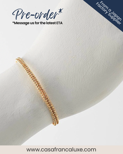 K18 Japan Gold 2-Layered Bangle