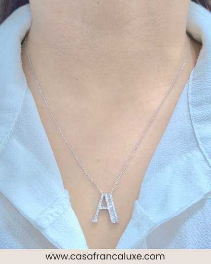 14K Initial Diamond Necklace