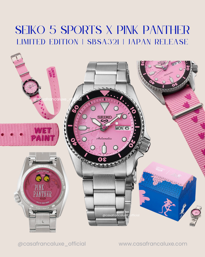 Seiko 5 Sports x Pink Panther LIMITED Edition SBSA321