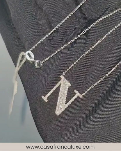 14K Initial Diamond Necklace