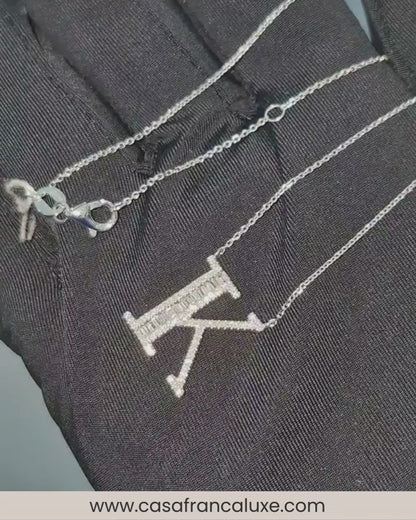 14K Initial Diamond Necklace